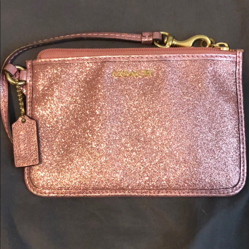 Coach glitter wristlet